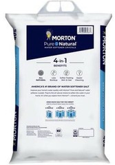 Morton Pure and Natural Water Softener Salt Crystals, 40 lb Free Shipping
