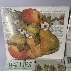 VNTG Wallies Lot of 4 Sets FRUITS Wallpaper Cutouts for Any Room Crafts New