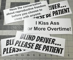 Order your own Custom Bumper Sticker – Say Anything You Want! – Black and White