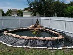 Pond liner 100×80 Strong,HDRPE 40 year Durability,Commercial grade for Fish pond