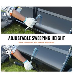 50″ Tow Behind Lawn Sweeper 26 Cu. Ft. Leaf & Grass Collector Adjustable Height