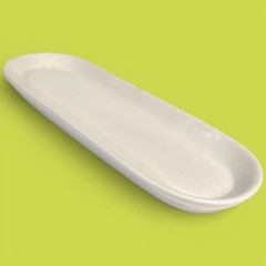 Vintage Elongated Oval Ceramic Serving Tray 3.25″x 11″