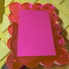 Tart by Taylor Acrylic Picture Photo Frame Magnetic 4×6 or 5×7 Orange/pink
