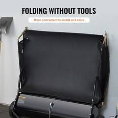 50″ Tow Behind Lawn Sweeper 26 Cu. Ft. Leaf & Grass Collector Adjustable Height