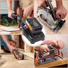 2PACK For Ridgid 18V R840085 8.0Ah Lithium-ion Battery OR Charger 18Volt R840087