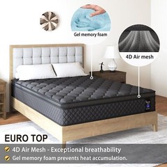 12″14″ Twin Full Queen King Size Mattress in a Box Hybrid Spring Gel Memory Foam