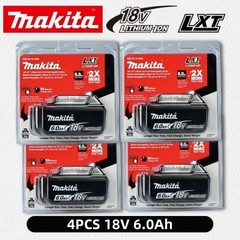 2 x Makita BL1860B-2 18V LXT Lithium-Ion 6.0 Ah Battery – New – USA SHIP