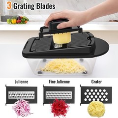 8 Blade All-in-1 Vegetable Chopper Mandoline Slicer with Container (Select One)