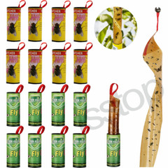 16Roll Sticky Fly Strips Paper Insect Bug Catcher Fly Killer Tape Indoor&Outdoor