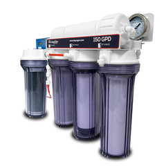 LiquaGen 5 Stage Premium 100 GPD RO/DI Water Filter System + Gauge & TDS Meter