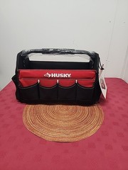 Home Depot~Husky 15 In. Open Top Tool Bag 10 Pockets Padded Handle New With Tags