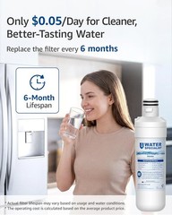 Waterspecialist Refrigerator Water Filter Replacement for LG® LT1000P®, 3 Combo