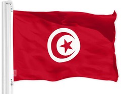 USA American Flag & Tunisia Tunisian Flag 3x5FT Combo Printed Polyester By G128