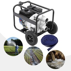 4 Stroke 7.5HP Gasoline Water Pump 3″ Full Trash Water Transfer Pump w/15m Pipe