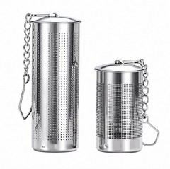 2-Pack Stainless Steel Tea Infuser Strainer Set – Fine Mesh Ball with Chain Hook