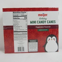 Peppermint Mini Candy Canes Pack of 60 Red & White Meijer Holiday Sept 2026