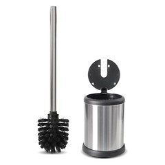 Premium Quality Bathroom Toilet Cleaning Flexible Brush and Holder Set With Lid