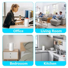 Air Purifiers For Home Room True HEPA Washable Filter Allergies Smoke Pets