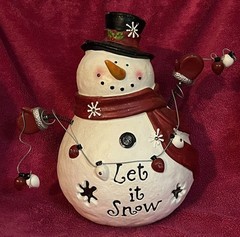Christmas Cracker Barrel 14” I Love Snow Days Lighted Snowman TESTED!