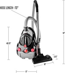Ovente Electric Canister Vacuum Cleaner 1.5L, Lightweight, Portable, Corded