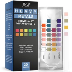 Heavy Metal Water Test Kit 20 Strips Iron Copper Lead Mercury Test