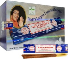 Satya Sai Baba Nag Champa Agarbatti Original Incense Sticks, 180g
