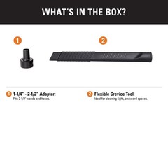 1-1/4 In. and 2-1/2 In. VT2532 Spiral Flexible Crevice Tool Accessory Shop Vacuu