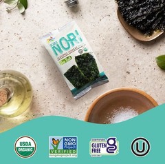 36 Packs Organic Kimnori Seasoned Roasted Seaweed Snacks – Sea Salt Kim Nori