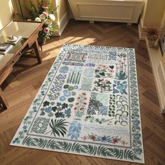 Floral Boho Beige Washable 3×5 Bathroom Entrance Rugs Indoor, Non Slip Flower…