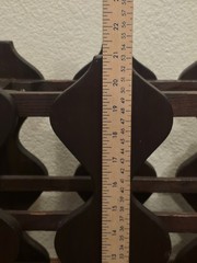 VTG MCM Sculptural Modernist Solid Wood Wine Rack Circa 1970s W/Makers Mark