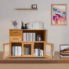 Home Wood Storage Cabinet Kitchen Storage Cabinet Floor Mount Pantry Cabinet