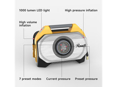 Rosewill Vortex RS6C Cordless Tire Inflator Portable Air Compressor, 160 PSI Air