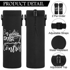 Reallnaive 2 Pcs Carnival Cruise Essentials about 3.15 inches/ 8 cm, black