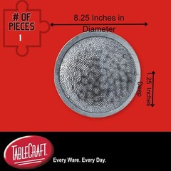 Gp8 Galvanized Collection Dinner Platter 81/4″ Dia. X 11/4″ Round Hand Wash Only