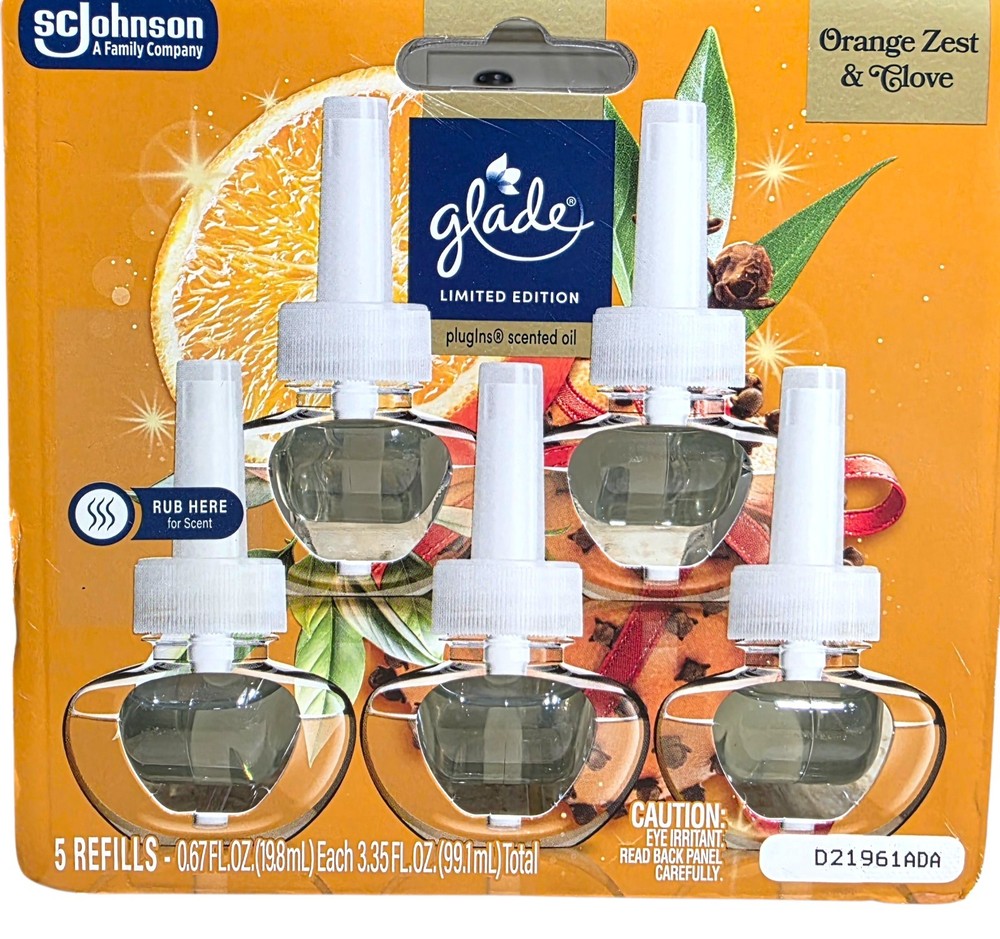 Glade PlugIns Refills Air Freshener, Orange Zest Clove, 5 Count