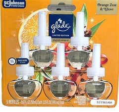 Glade PlugIns Refills Air Freshener, Orange Zest Clove, 5 Count