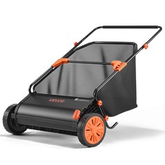 VEVOR Push Lawn Sweeper 30 in Leaf & Grass Collector 12 cu. ft. Hopper Bag