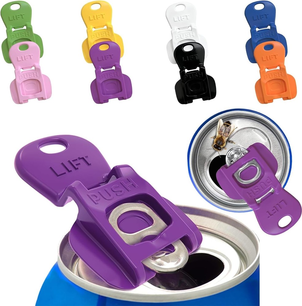 Colorful Can Opener Set, 4 Pack for Soda, Beer, Coke | Plastic Tab Can Openers