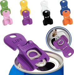 Colorful Can Opener Set, 4 Pack for Soda, Beer, Coke | Plastic Tab Can Openers