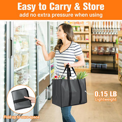 Reusable Grocery Bags with Handles – 3 Pack 35L Large Shopping Bags