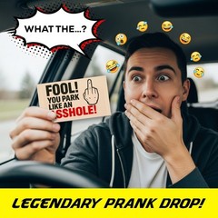 You Park Like An A-hole Bad Parking Prank Cards Look $50 multicolor