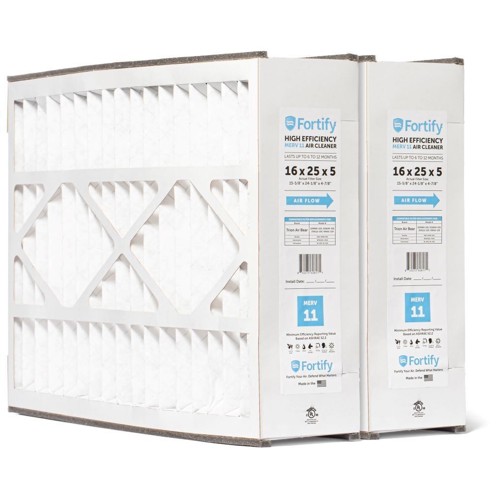 Fortify 16x25x5 MERV 11 Replacement for Trion Air Bear. Qty 2