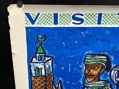 original 1954 Visitez la Tunisie 26×39 Tunisia Travel Poster – Hatem El Mekki