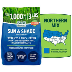 Expert Gardener Sun & Shade Northern Grass Seed Mix for Sun to Partial Shade