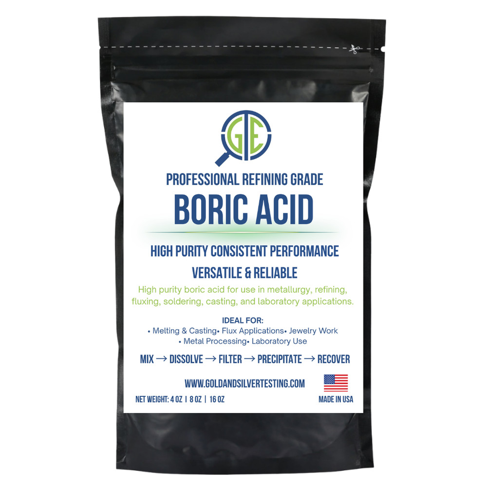 Boric Acid 1 lb 99% Pure Powder Flux Gold Silver E-Waste Metal Refining Melting