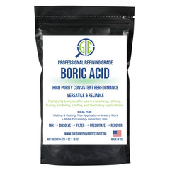 Boric Acid 1 lb 99% Pure Powder Flux Gold Silver E-Waste Metal Refining Melting