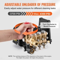 Pressure Washer Pump 1″ Shaft Horizontal Triplex Plunger 4300 PSI 4.4GPM