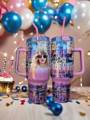 Taylor Swift 40oz Tumbler – Stainless Steel – “Little Swiftie” Gift