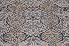 Hand-Knotted Turkish Wool Rug 9×12 Geometric Traditional Style for Any Room