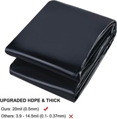 Durable 20 Mil 10 x 13 FT Fish Pond Liner – UV & Puncture Resistant for Outdoors
